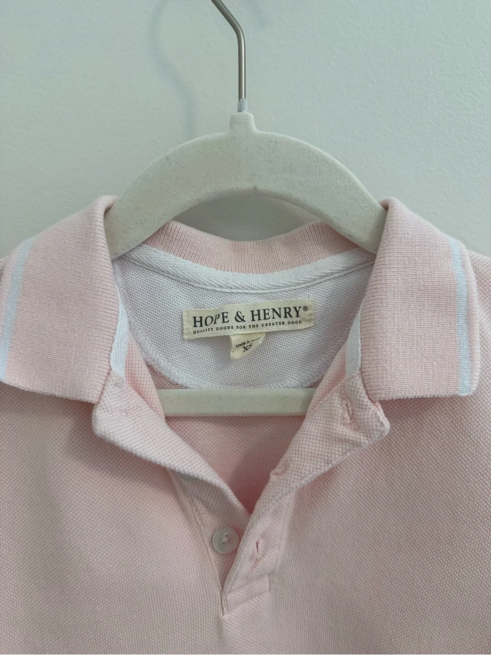 Pink Hope & Henry Polo Shirt for Boys Size XS 100% Organic Cotton - Picture 2 of 4